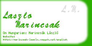 laszlo marincsak business card