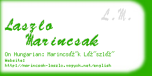 laszlo marincsak business card